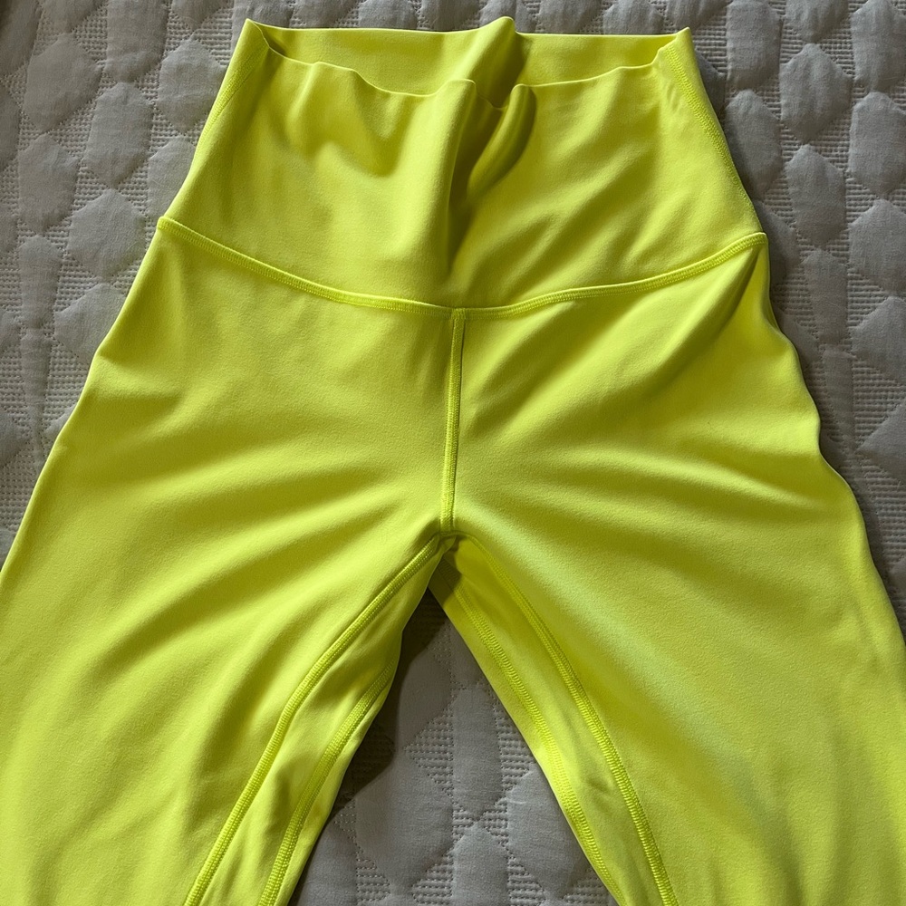 Lululemon Align High Rise Crop 21" Leggings Electric Lemon Size 6 - Picture 3 of 6